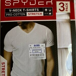 Spyder Men's Pro-Cotton V-Neck T-Shirts - 3 Pack